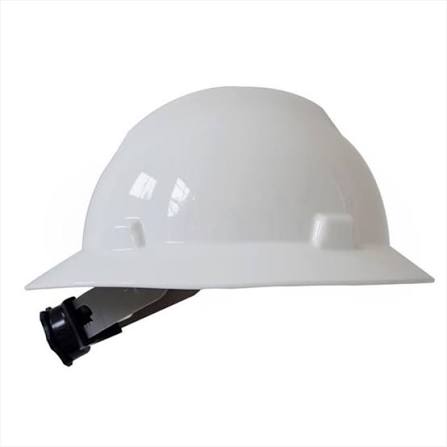 Casco de seguridad blanco de ala completa